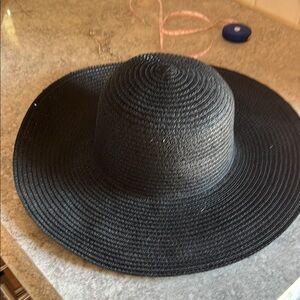 Elegant Black Wide-Brimmed Hat